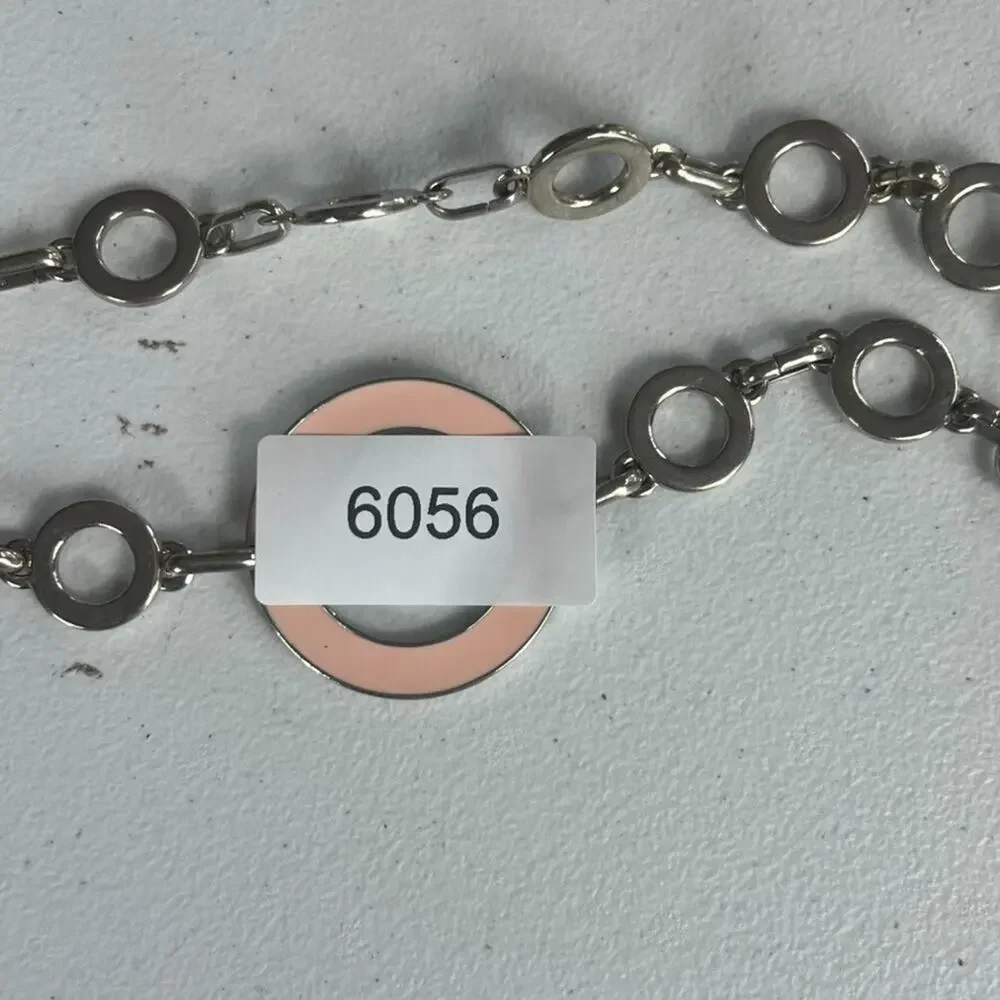 Boutique Belt Pink Silver Open Circles Round Women’s 43